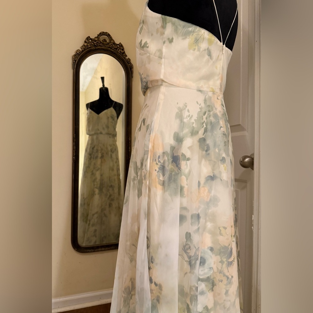 Jenny Yoo Floral Spaghetti Strap Dress - Picture 5 of 12
